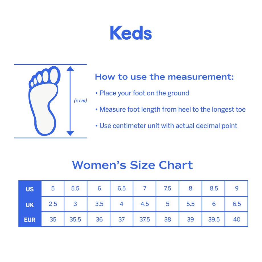 keds big kid size chart