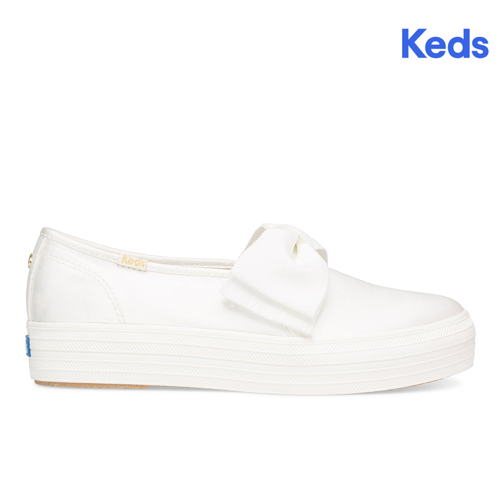 Discount on Keds  shoes - SKU: Women's Triple Decker Ks Bow White (Wf60500)