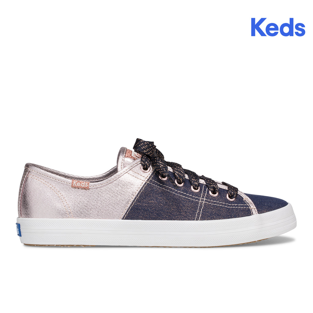 Discount on Keds  shoes - SKU: Women's Kickstart Denim Navy/Gold Wf61767