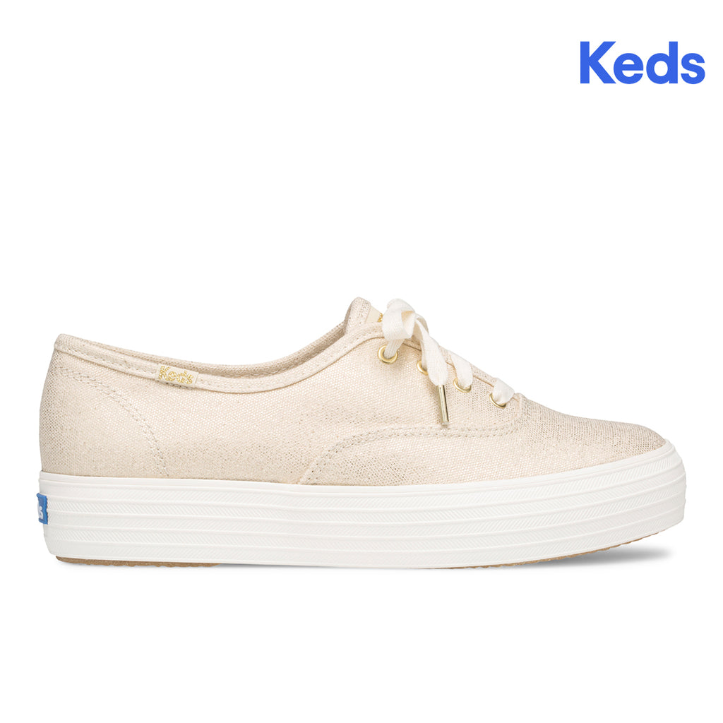 Discount on Keds  shoes - SKU: Women's Triple Cvo Shine Light Gold Wf62963