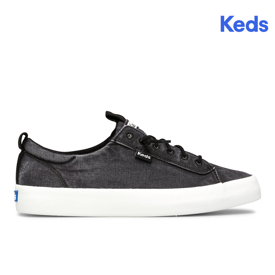 Women s Kickback Washable Canvas Sneaker Black WF66040