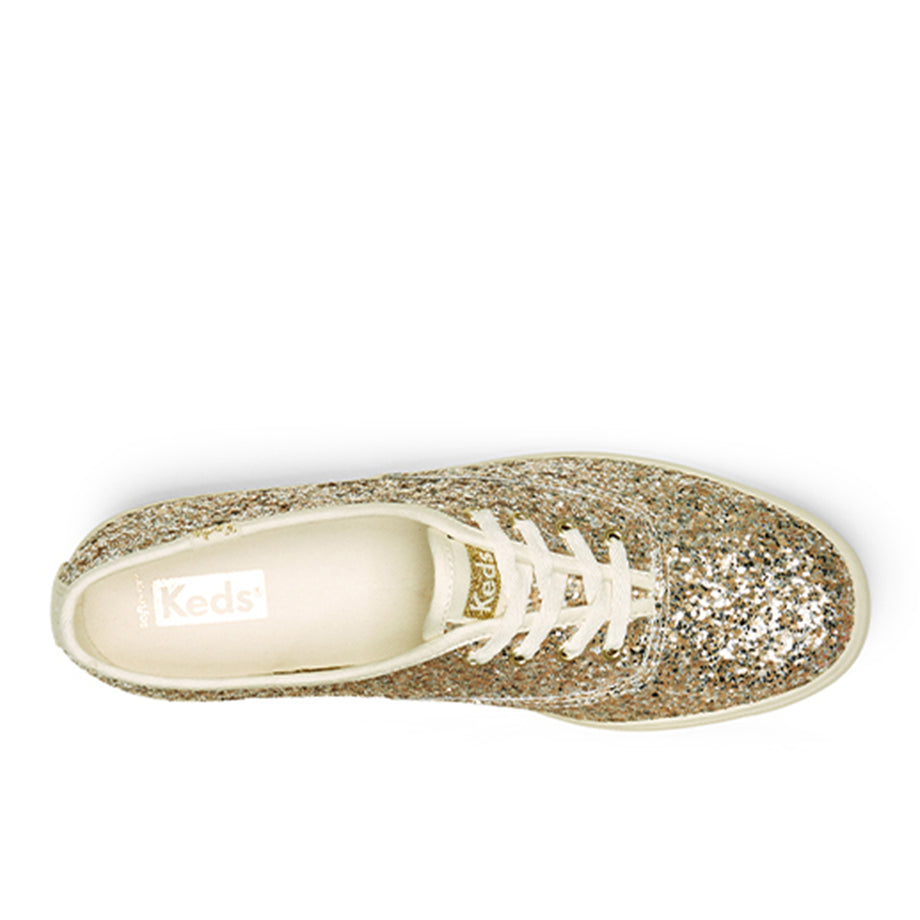 Women s Champion Glitter Celebration Sneaker Gold WF66849