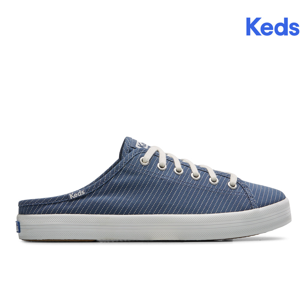 Discount on Keds  shoes - SKU: Women's Kickstart Mule Canvas Stripe Blue (Wf66895)