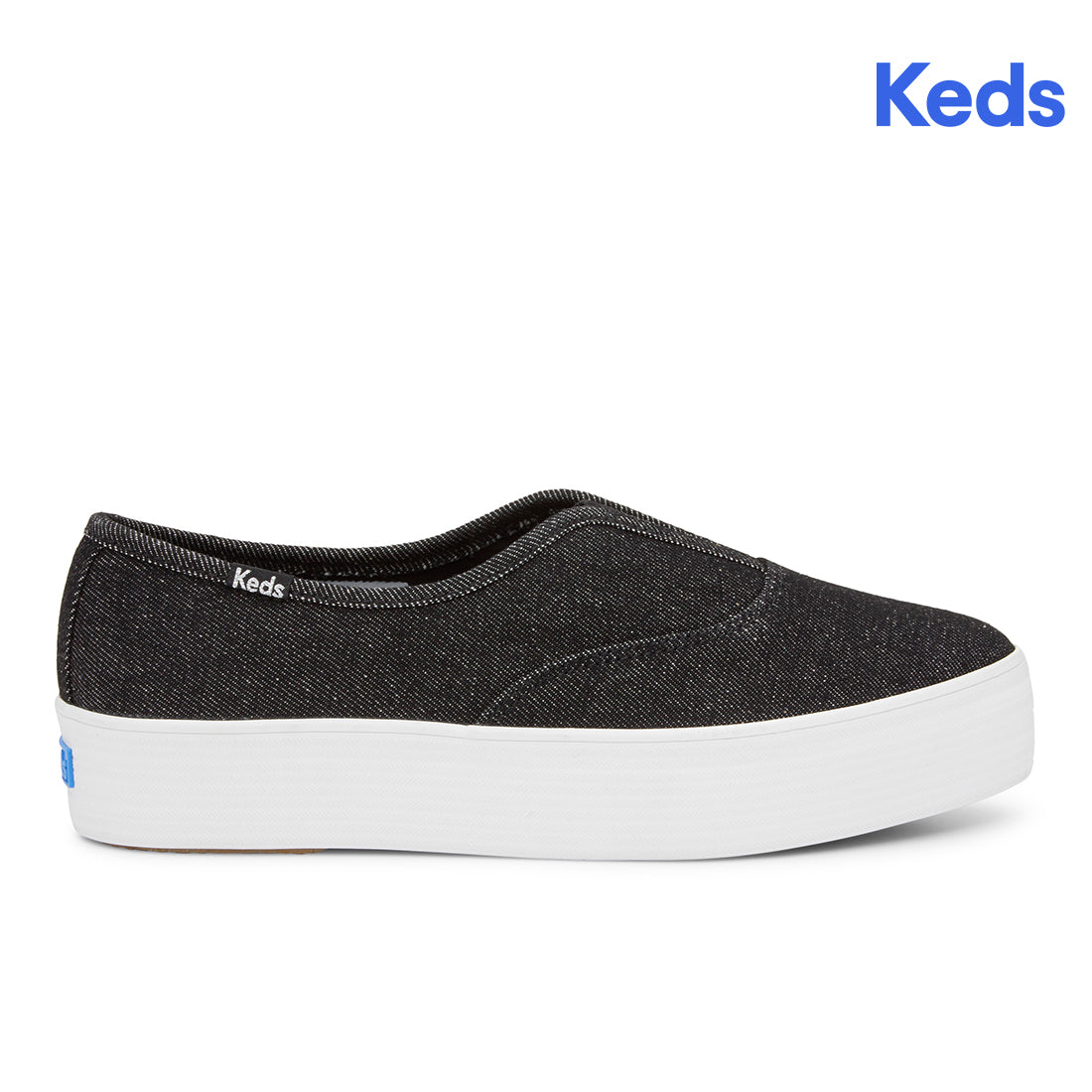 Keds Womens' Point Slip Textile Black (WF68001) - Main Image