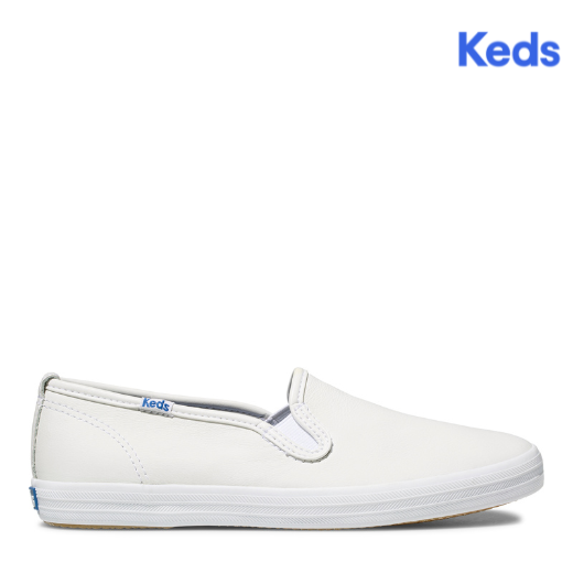 Women s Champion Leather Slip On Sneaker White WH48600 Keds Philippines
