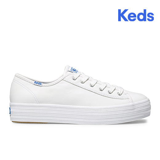 Keds Triple Triple Kick White Flatform Sneakers Keds Triple Kick