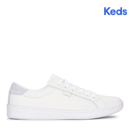 Women s Ace Leather Sneaker White Light Blue WH67879