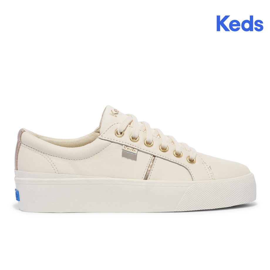 Keds Womens' Jumpkick Duo Leather Mettalic Pops Off White (WH68090