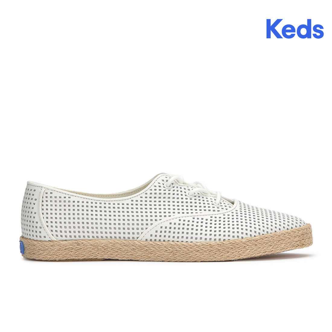 Womens Champion Point Low Wave Perf Leather Jute Foxing Sneaker Snow White (WH68384-PNTWA8110)