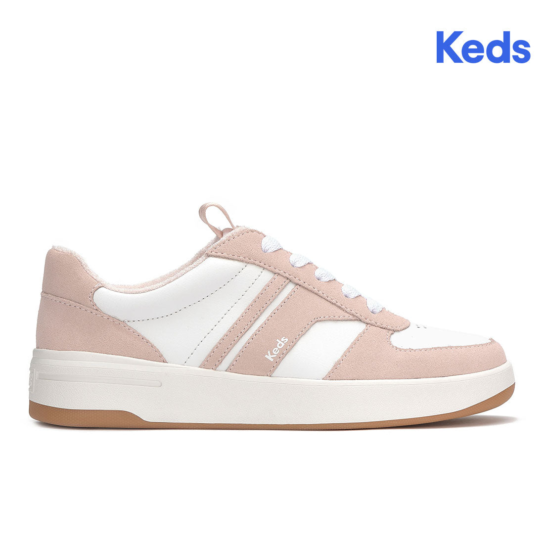 Women's The Court II Leather/Suede Sneaker White/Blush (WH68495-CRTII7680)