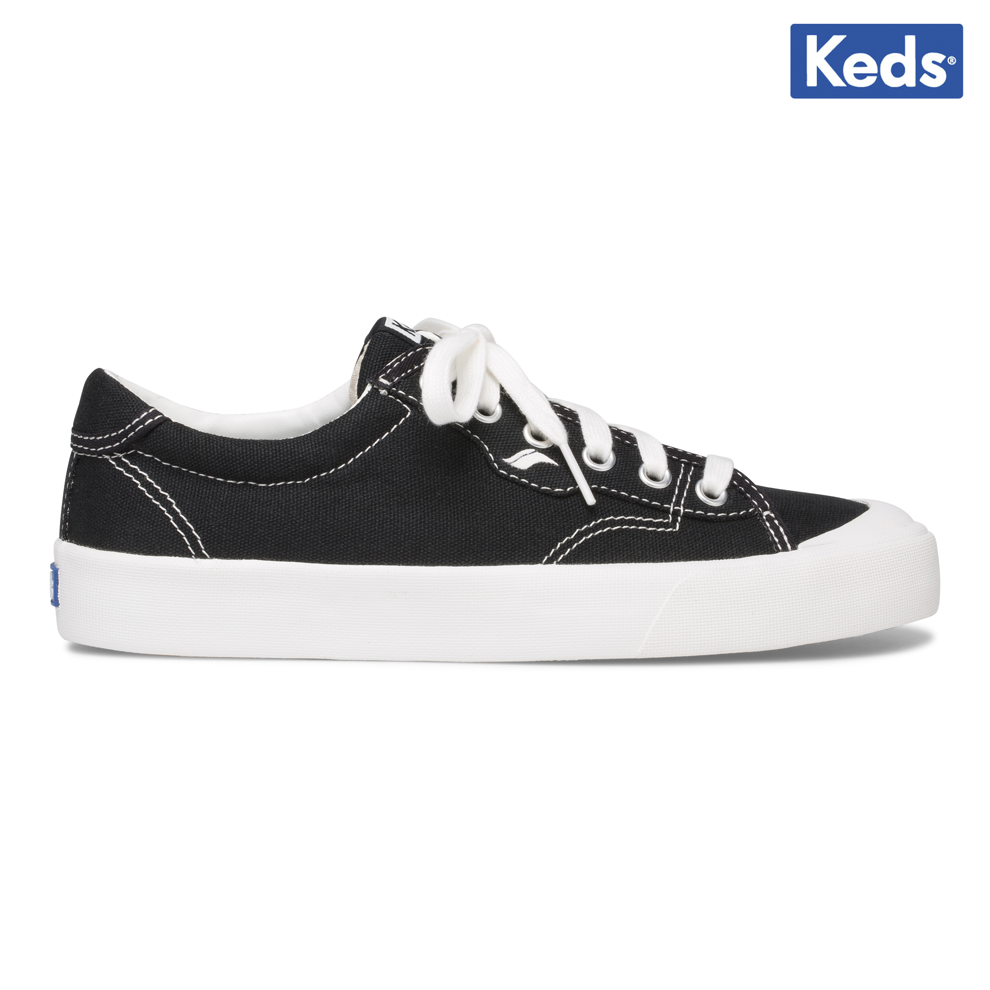 Women s Crew Kick 75 Canvas Black WF61179 Keds Philippines